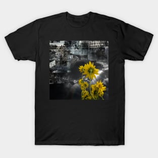 Abstract symbols and yellow flowers T-Shirt